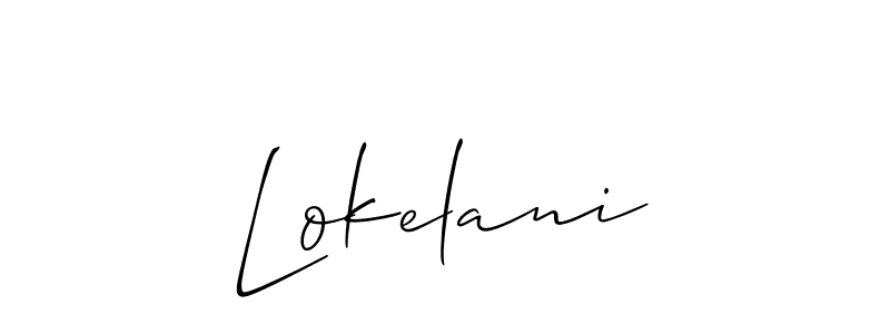 Create a beautiful signature design for name Lokelani. With this signature (Allison_Script) fonts, you can make a handwritten signature for free. Lokelani signature style 2 images and pictures png