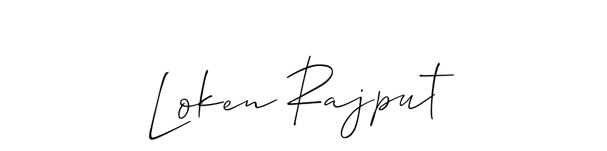 It looks lik you need a new signature style for name Loken Rajput. Design unique handwritten (Allison_Script) signature with our free signature maker in just a few clicks. Loken Rajput signature style 2 images and pictures png