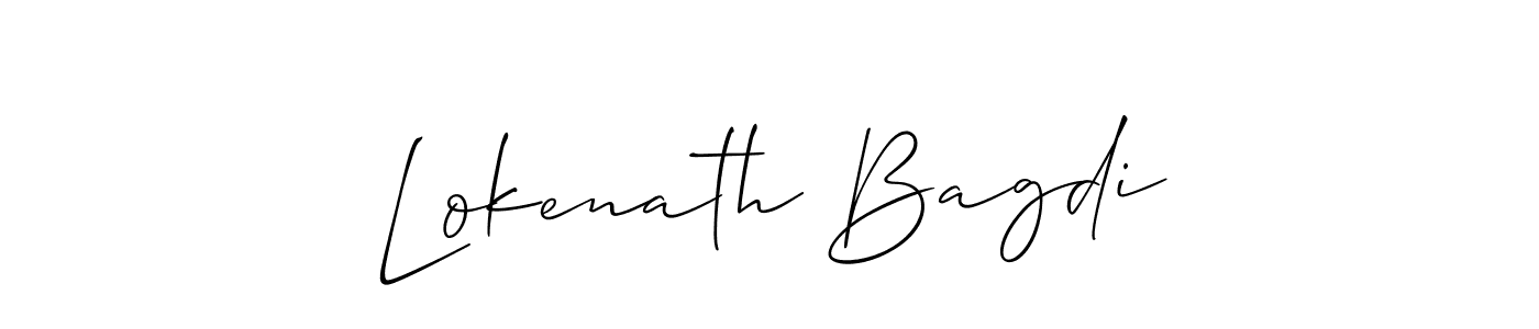 You should practise on your own different ways (Allison_Script) to write your name (Lokenath Bagdi) in signature. don't let someone else do it for you. Lokenath Bagdi signature style 2 images and pictures png