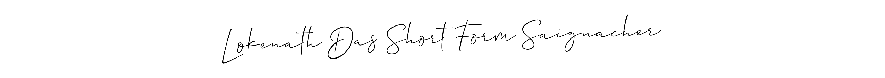 Use a signature maker to create a handwritten signature online. With this signature software, you can design (Allison_Script) your own signature for name Lokenath Das Short Form Saignacher. Lokenath Das Short Form Saignacher signature style 2 images and pictures png