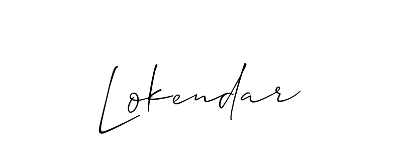 It looks lik you need a new signature style for name Lokendar. Design unique handwritten (Allison_Script) signature with our free signature maker in just a few clicks. Lokendar signature style 2 images and pictures png