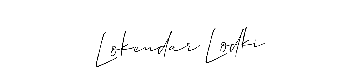 Also we have Lokendar Lodki name is the best signature style. Create professional handwritten signature collection using Allison_Script autograph style. Lokendar Lodki signature style 2 images and pictures png