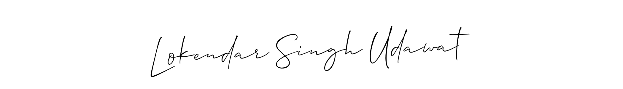 if you are searching for the best signature style for your name Lokendar Singh Udawat. so please give up your signature search. here we have designed multiple signature styles  using Allison_Script. Lokendar Singh Udawat signature style 2 images and pictures png