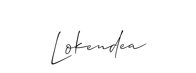 Also You can easily find your signature by using the search form. We will create Lokendea name handwritten signature images for you free of cost using Allison_Script sign style. Lokendea signature style 2 images and pictures png