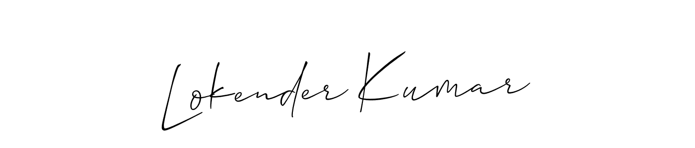 It looks lik you need a new signature style for name Lokender Kumar. Design unique handwritten (Allison_Script) signature with our free signature maker in just a few clicks. Lokender Kumar signature style 2 images and pictures png