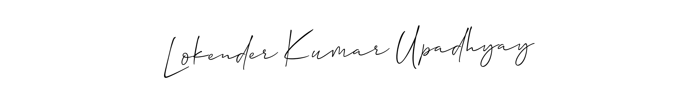 Use a signature maker to create a handwritten signature online. With this signature software, you can design (Allison_Script) your own signature for name Lokender Kumar Upadhyay. Lokender Kumar Upadhyay signature style 2 images and pictures png