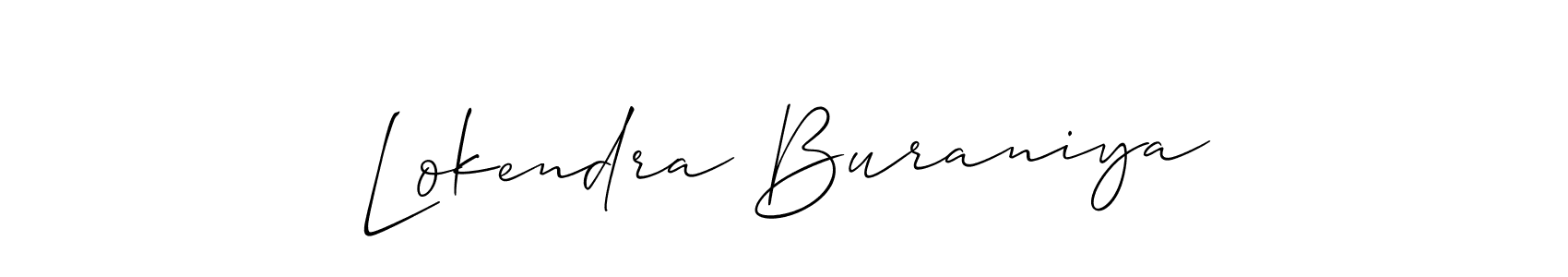 Also You can easily find your signature by using the search form. We will create Lokendra Buraniya name handwritten signature images for you free of cost using Allison_Script sign style. Lokendra Buraniya signature style 2 images and pictures png