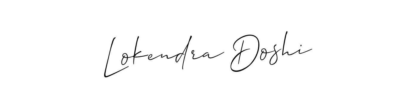 Use a signature maker to create a handwritten signature online. With this signature software, you can design (Allison_Script) your own signature for name Lokendra Doshi. Lokendra Doshi signature style 2 images and pictures png