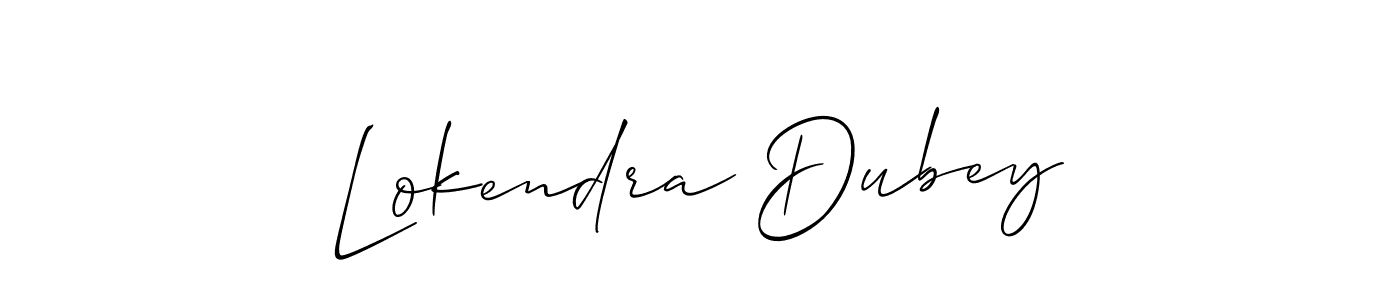 Use a signature maker to create a handwritten signature online. With this signature software, you can design (Allison_Script) your own signature for name Lokendra Dubey. Lokendra Dubey signature style 2 images and pictures png