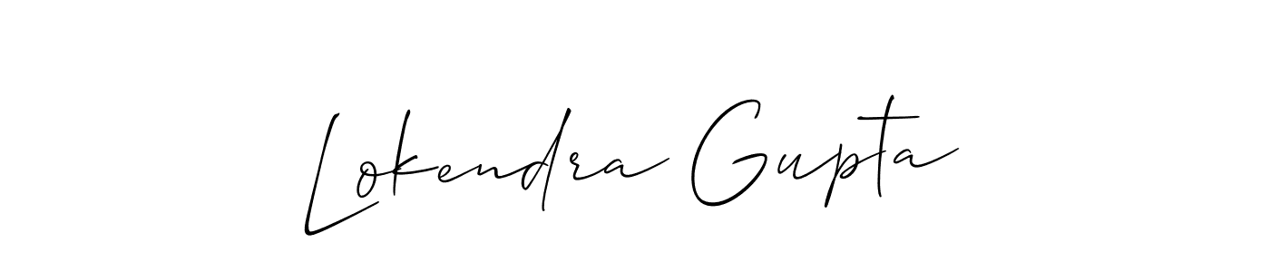 Design your own signature with our free online signature maker. With this signature software, you can create a handwritten (Allison_Script) signature for name Lokendra Gupta. Lokendra Gupta signature style 2 images and pictures png