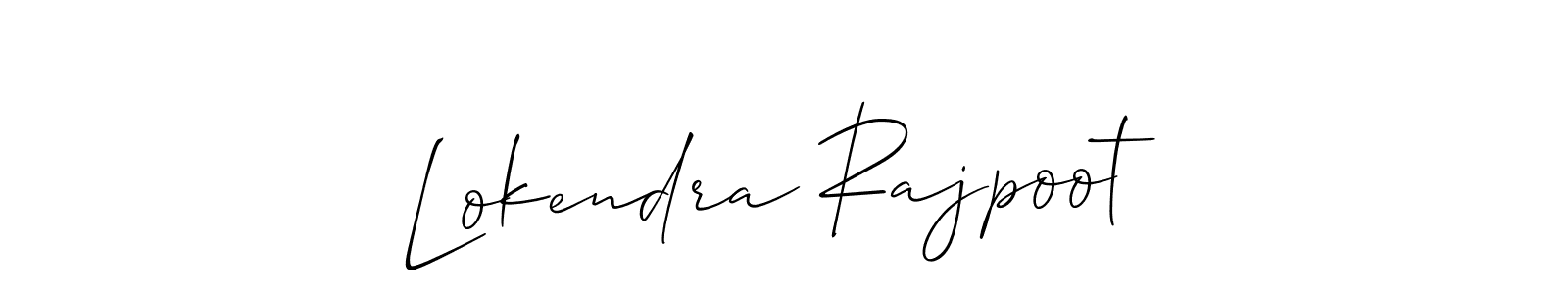 Design your own signature with our free online signature maker. With this signature software, you can create a handwritten (Allison_Script) signature for name Lokendra Rajpoot. Lokendra Rajpoot signature style 2 images and pictures png