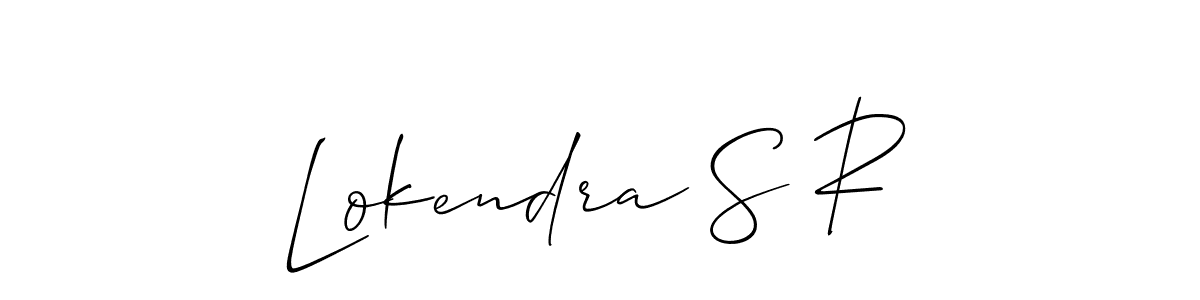 Use a signature maker to create a handwritten signature online. With this signature software, you can design (Allison_Script) your own signature for name Lokendra S R. Lokendra S R signature style 2 images and pictures png