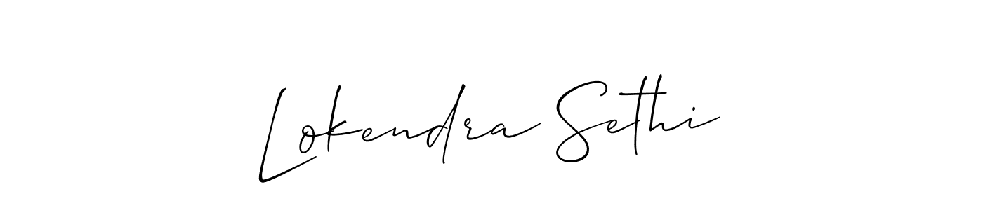 Make a short Lokendra Sethi signature style. Manage your documents anywhere anytime using Allison_Script. Create and add eSignatures, submit forms, share and send files easily. Lokendra Sethi signature style 2 images and pictures png