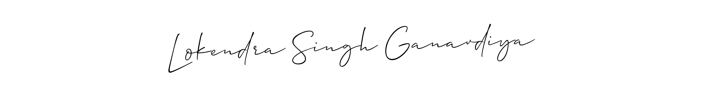 Also You can easily find your signature by using the search form. We will create Lokendra Singh Ganavdiya name handwritten signature images for you free of cost using Allison_Script sign style. Lokendra Singh Ganavdiya signature style 2 images and pictures png