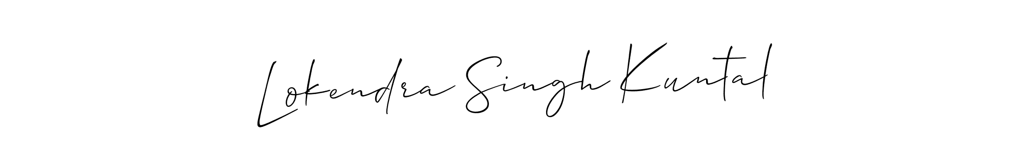 How to Draw Lokendra Singh Kuntal signature style? Allison_Script is a latest design signature styles for name Lokendra Singh Kuntal. Lokendra Singh Kuntal signature style 2 images and pictures png