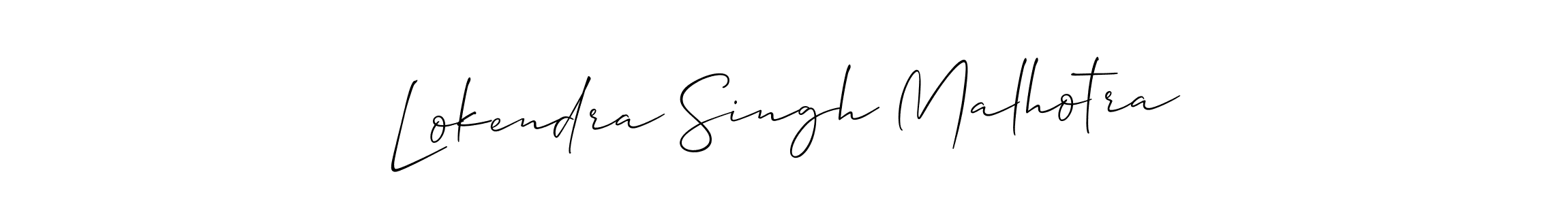 It looks lik you need a new signature style for name Lokendra Singh Malhotra. Design unique handwritten (Allison_Script) signature with our free signature maker in just a few clicks. Lokendra Singh Malhotra signature style 2 images and pictures png