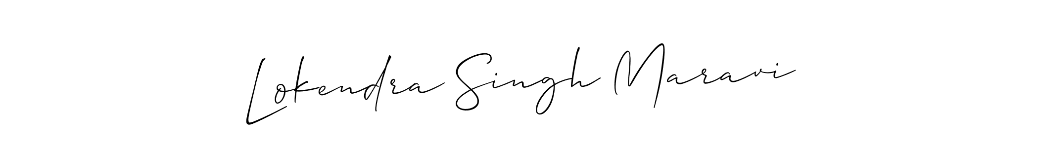 Make a beautiful signature design for name Lokendra Singh Maravi. With this signature (Allison_Script) style, you can create a handwritten signature for free. Lokendra Singh Maravi signature style 2 images and pictures png