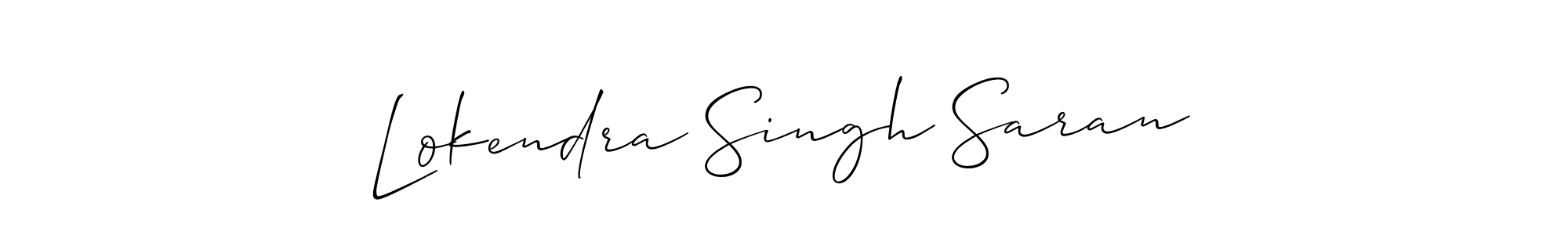 Use a signature maker to create a handwritten signature online. With this signature software, you can design (Allison_Script) your own signature for name Lokendra Singh Saran. Lokendra Singh Saran signature style 2 images and pictures png