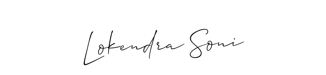 Make a short Lokendra Soni signature style. Manage your documents anywhere anytime using Allison_Script. Create and add eSignatures, submit forms, share and send files easily. Lokendra Soni signature style 2 images and pictures png