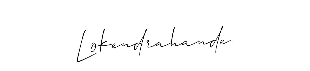 Lokendrahande stylish signature style. Best Handwritten Sign (Allison_Script) for my name. Handwritten Signature Collection Ideas for my name Lokendrahande. Lokendrahande signature style 2 images and pictures png