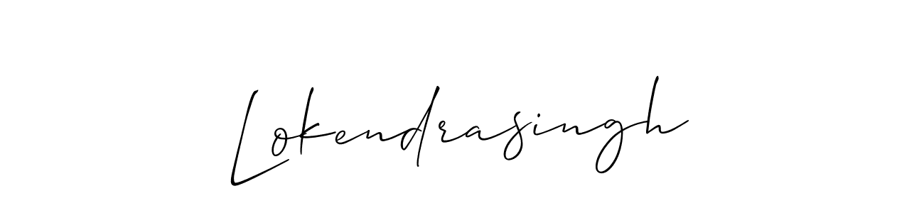 Also we have Lokendrasingh name is the best signature style. Create professional handwritten signature collection using Allison_Script autograph style. Lokendrasingh signature style 2 images and pictures png