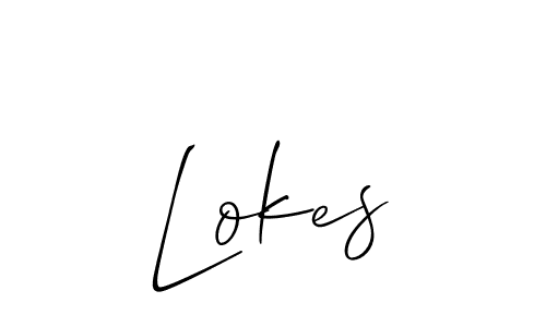 Create a beautiful signature design for name Lokes. With this signature (Allison_Script) fonts, you can make a handwritten signature for free. Lokes signature style 2 images and pictures png