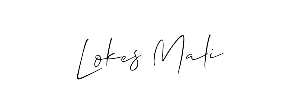 The best way (Allison_Script) to make a short signature is to pick only two or three words in your name. The name Lokes Mali include a total of six letters. For converting this name. Lokes Mali signature style 2 images and pictures png