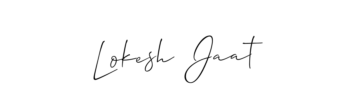 It looks lik you need a new signature style for name Lokesh  Jaat. Design unique handwritten (Allison_Script) signature with our free signature maker in just a few clicks. Lokesh  Jaat signature style 2 images and pictures png