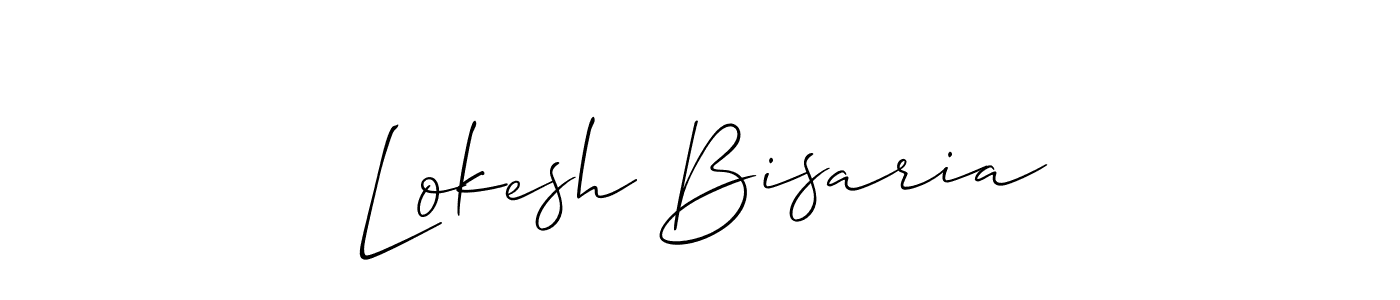 How to make Lokesh Bisaria signature? Allison_Script is a professional autograph style. Create handwritten signature for Lokesh Bisaria name. Lokesh Bisaria signature style 2 images and pictures png