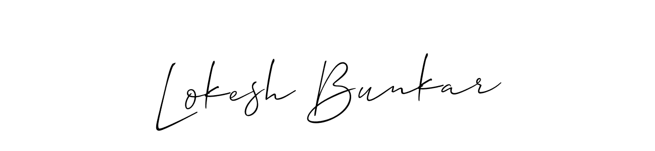 Also You can easily find your signature by using the search form. We will create Lokesh Bunkar name handwritten signature images for you free of cost using Allison_Script sign style. Lokesh Bunkar signature style 2 images and pictures png