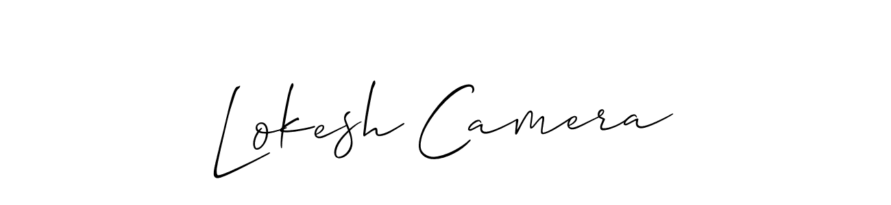 How to make Lokesh Camera signature? Allison_Script is a professional autograph style. Create handwritten signature for Lokesh Camera name. Lokesh Camera signature style 2 images and pictures png