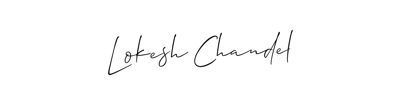 How to make Lokesh Chandel name signature. Use Allison_Script style for creating short signs online. This is the latest handwritten sign. Lokesh Chandel signature style 2 images and pictures png