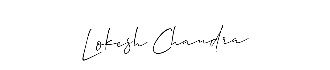 Also we have Lokesh Chandra name is the best signature style. Create professional handwritten signature collection using Allison_Script autograph style. Lokesh Chandra signature style 2 images and pictures png