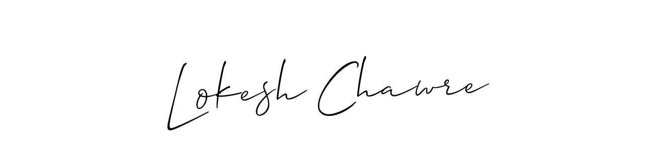 How to Draw Lokesh Chawre signature style? Allison_Script is a latest design signature styles for name Lokesh Chawre. Lokesh Chawre signature style 2 images and pictures png