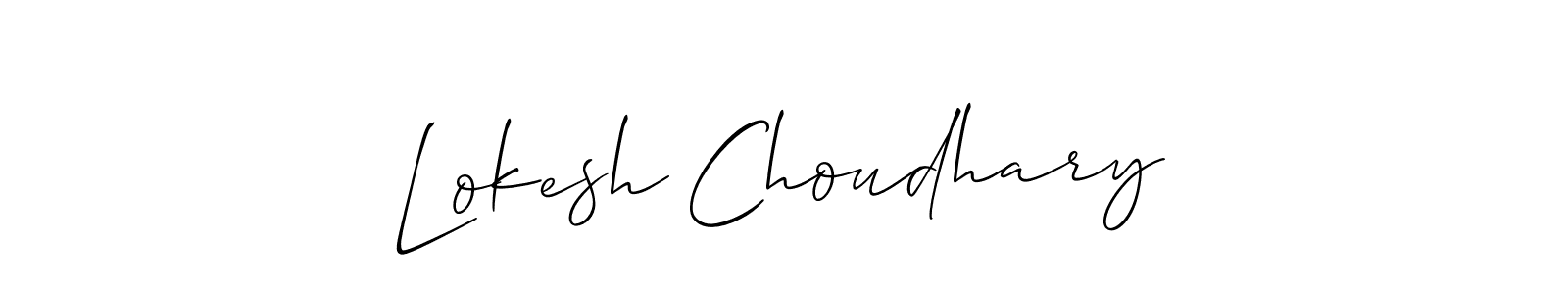 Lokesh Choudhary stylish signature style. Best Handwritten Sign (Allison_Script) for my name. Handwritten Signature Collection Ideas for my name Lokesh Choudhary. Lokesh Choudhary signature style 2 images and pictures png