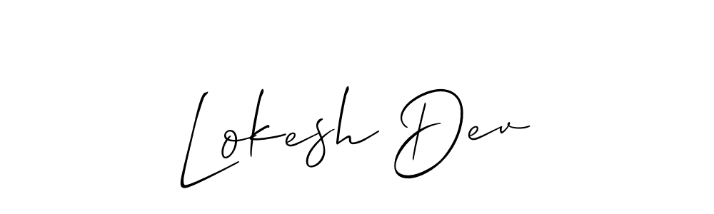 How to Draw Lokesh Dev signature style? Allison_Script is a latest design signature styles for name Lokesh Dev. Lokesh Dev signature style 2 images and pictures png