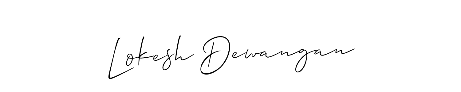 It looks lik you need a new signature style for name Lokesh Dewangan. Design unique handwritten (Allison_Script) signature with our free signature maker in just a few clicks. Lokesh Dewangan signature style 2 images and pictures png