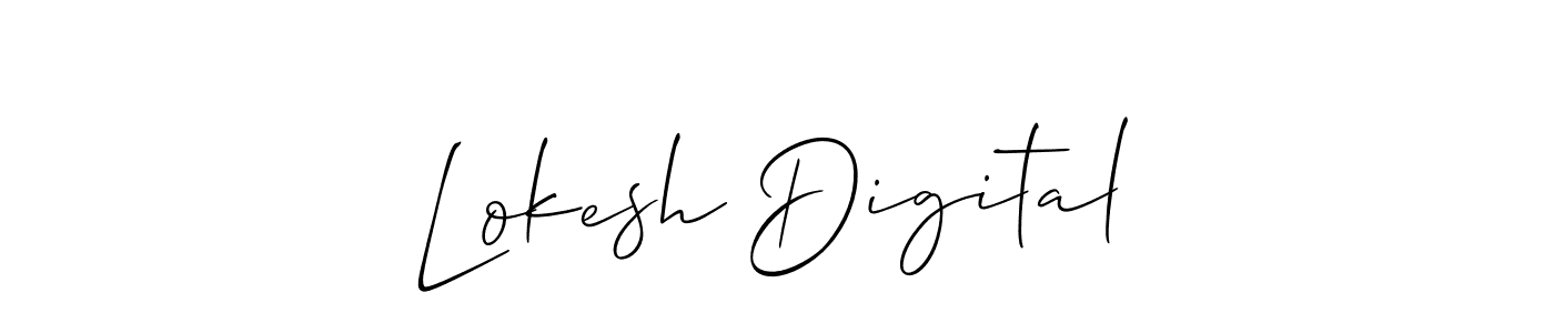 Use a signature maker to create a handwritten signature online. With this signature software, you can design (Allison_Script) your own signature for name Lokesh Digital. Lokesh Digital signature style 2 images and pictures png