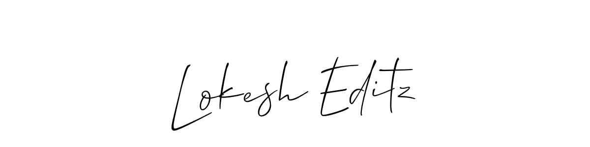 Create a beautiful signature design for name Lokesh Editz. With this signature (Allison_Script) fonts, you can make a handwritten signature for free. Lokesh Editz signature style 2 images and pictures png
