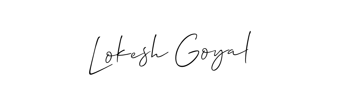 Also You can easily find your signature by using the search form. We will create Lokesh Goyal name handwritten signature images for you free of cost using Allison_Script sign style. Lokesh Goyal signature style 2 images and pictures png