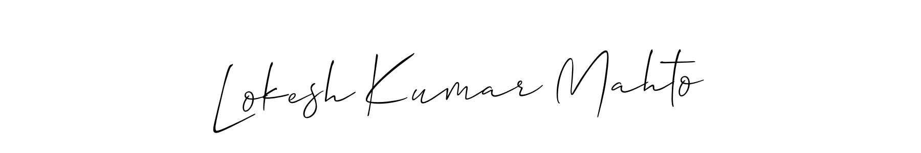 Lokesh Kumar Mahto stylish signature style. Best Handwritten Sign (Allison_Script) for my name. Handwritten Signature Collection Ideas for my name Lokesh Kumar Mahto. Lokesh Kumar Mahto signature style 2 images and pictures png