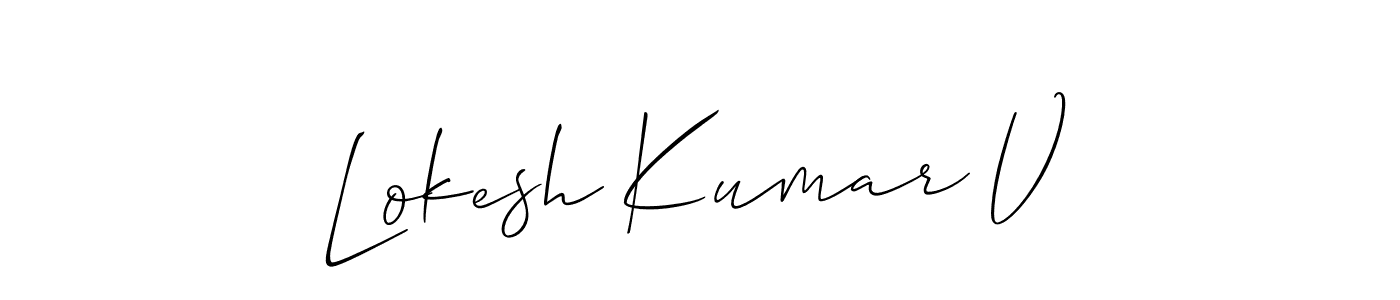 Make a beautiful signature design for name Lokesh Kumar V. Use this online signature maker to create a handwritten signature for free. Lokesh Kumar V signature style 2 images and pictures png