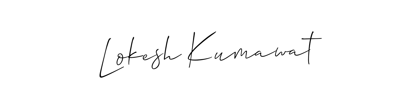 Use a signature maker to create a handwritten signature online. With this signature software, you can design (Allison_Script) your own signature for name Lokesh Kumawat. Lokesh Kumawat signature style 2 images and pictures png