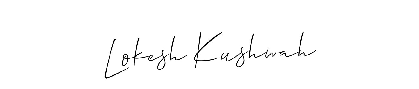 This is the best signature style for the Lokesh Kushwah name. Also you like these signature font (Allison_Script). Mix name signature. Lokesh Kushwah signature style 2 images and pictures png