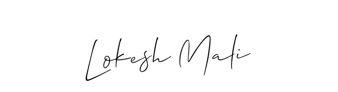 How to Draw Lokesh Mali signature style? Allison_Script is a latest design signature styles for name Lokesh Mali. Lokesh Mali signature style 2 images and pictures png