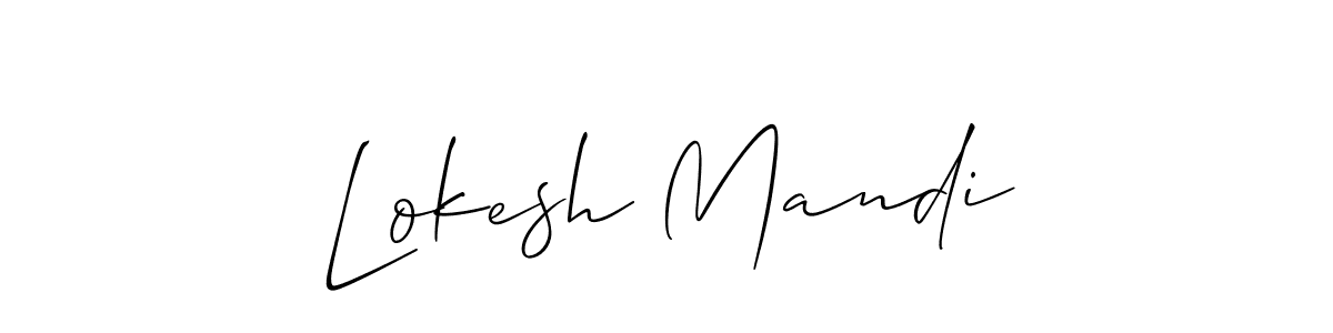 You should practise on your own different ways (Allison_Script) to write your name (Lokesh Mandi) in signature. don't let someone else do it for you. Lokesh Mandi signature style 2 images and pictures png