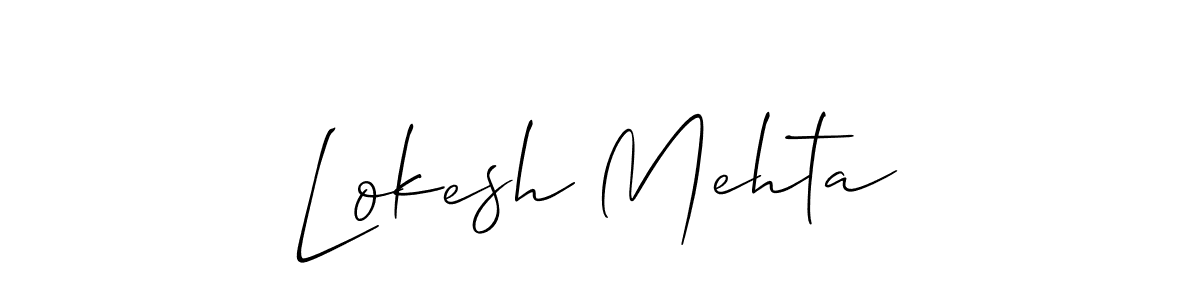 How to Draw Lokesh Mehta signature style? Allison_Script is a latest design signature styles for name Lokesh Mehta. Lokesh Mehta signature style 2 images and pictures png