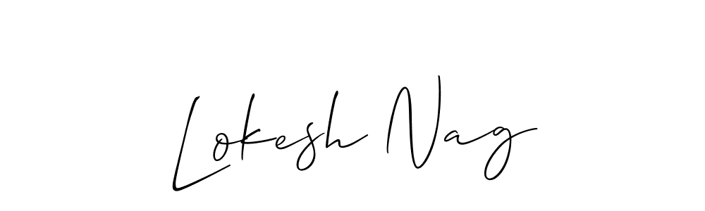 How to make Lokesh Nag signature? Allison_Script is a professional autograph style. Create handwritten signature for Lokesh Nag name. Lokesh Nag signature style 2 images and pictures png