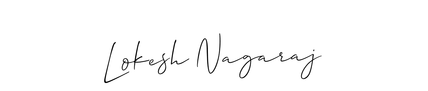 How to Draw Lokesh Nagaraj signature style? Allison_Script is a latest design signature styles for name Lokesh Nagaraj. Lokesh Nagaraj signature style 2 images and pictures png