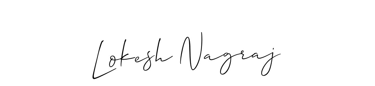 Design your own signature with our free online signature maker. With this signature software, you can create a handwritten (Allison_Script) signature for name Lokesh Nagraj. Lokesh Nagraj signature style 2 images and pictures png